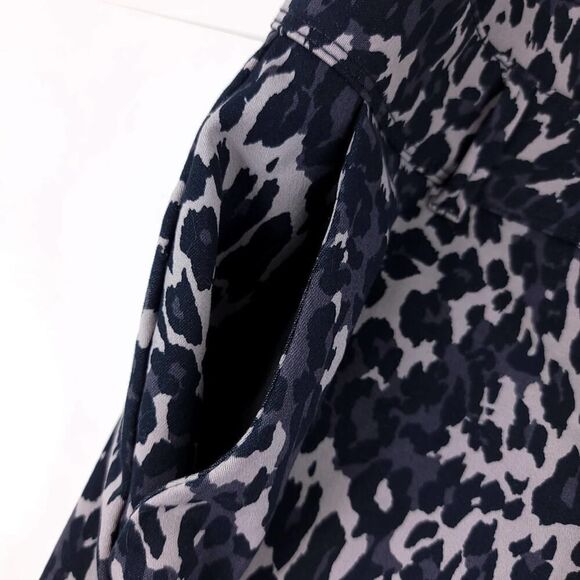 Isaac Mizrahi Leopard Print Stretchy Distressed Shorts - Picture 3 of 8